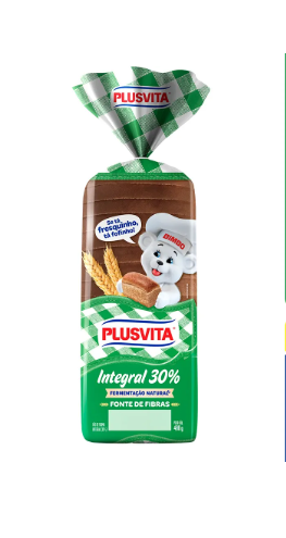 PÃO DE FORMA INTEGRAL PLUSVITA 480g