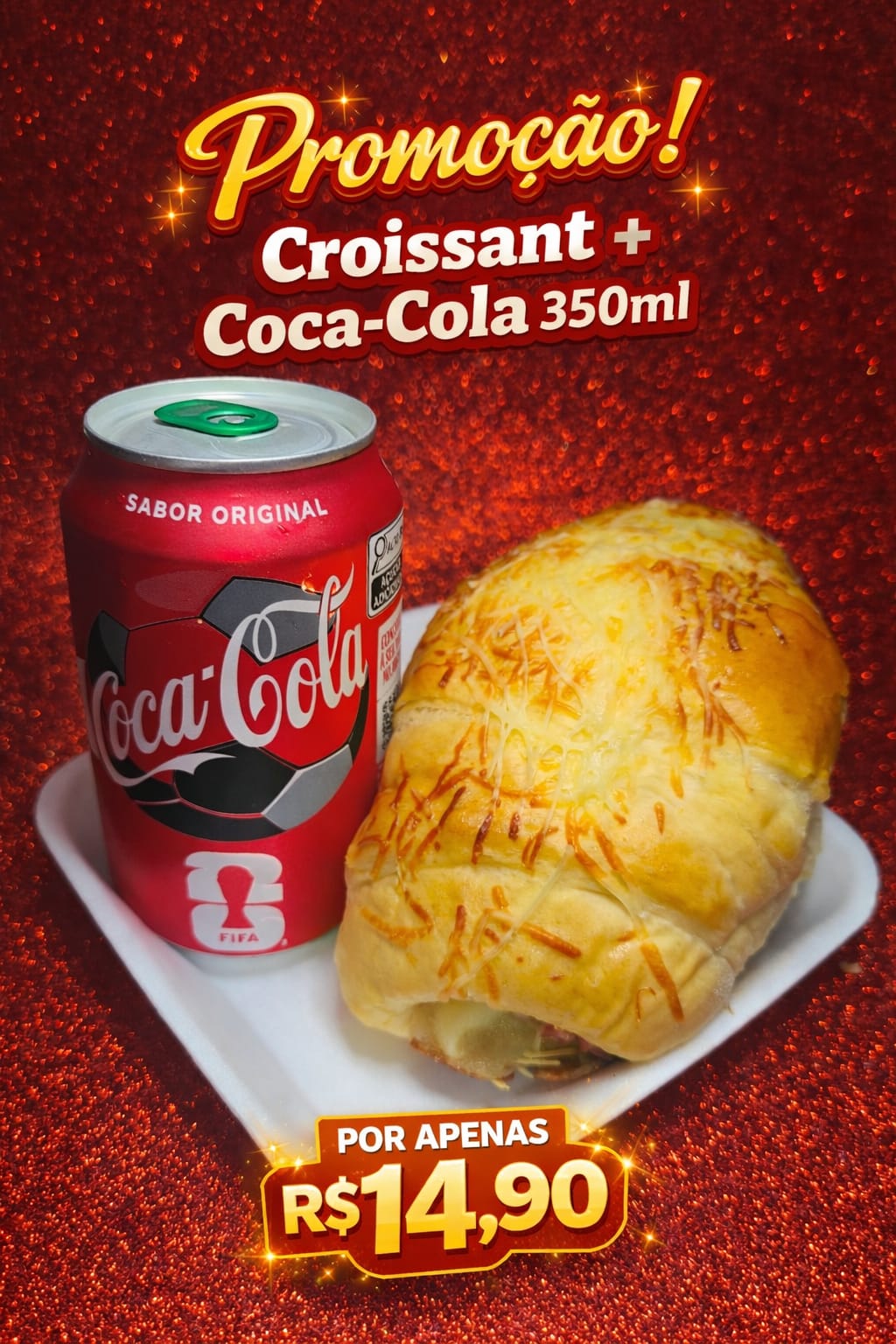 CROISSANT + COCA LATA 350